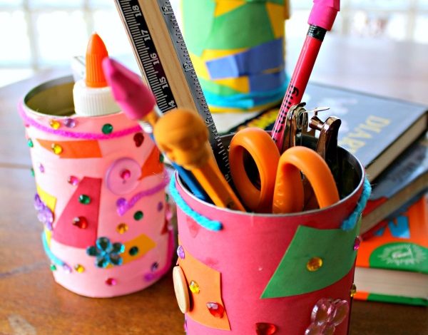 Homemade Pencil Holder To Organize Tools For School!