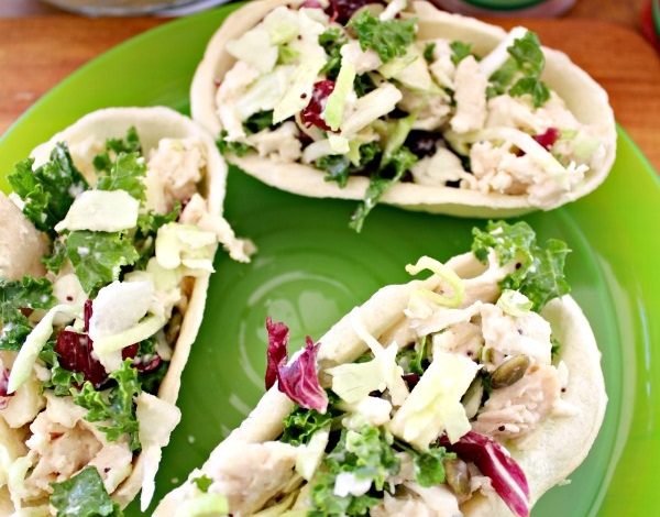 Apple and Chicken Salad Taco Boats Recipe!