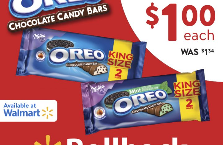 OREO Chocolate King Size Candy Bars are NOW on Rollback at Walmart for a $1! {Giveaway}
