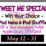 Enter to Win a 8GB iPod Nano AND an iPod Shuffle OR a $200 Apple Store Gift Card! Head To The Blog For Details!