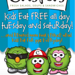 Kids Eat FREE All Day Tuesday and Saturday at Crispers!!!
