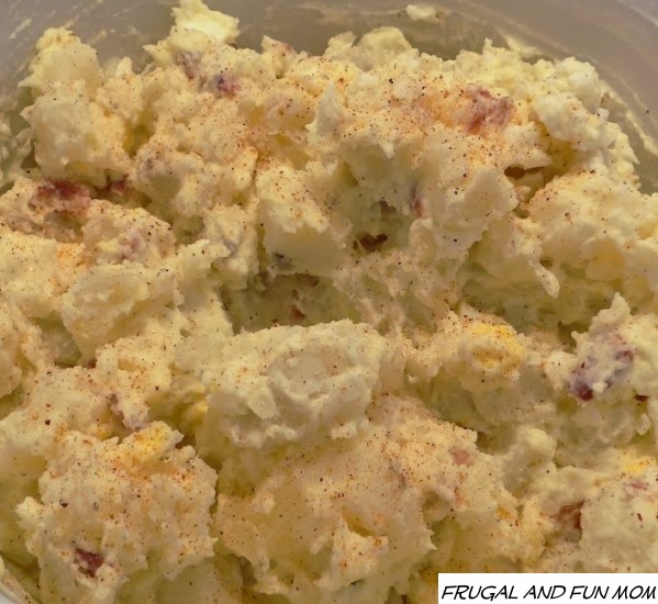 Bacon and Egg Potato Salad upclose