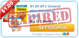 $1.00 off 2 General Mills Divisional cereal