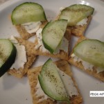 Cucumber Triscuit Appetizer Recipe!  4 Ingredients, For A Fast Snack, Lunch, or Hors d’oeuvres!