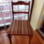 My 4 Chairs Got a Quick Makeover with Fabric And I Only Spent $9.00! DIY Frugal Living Idea!