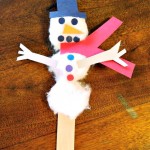 Snowman Craft With Cotton Balls and Construction Paper! Easy and Fun for the Kids!
