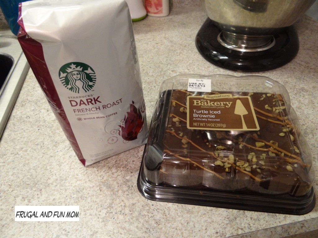 Starbucks Coffee and Walmart Brownie
