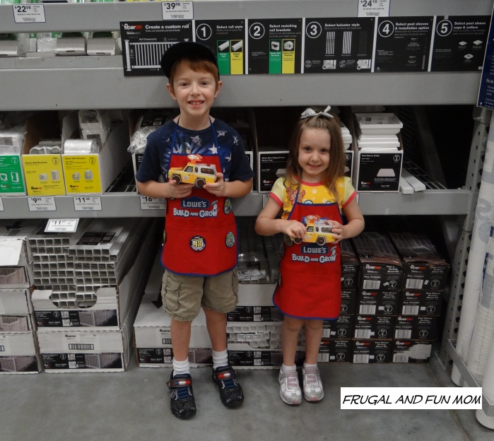 Kids at Lowe's Pizza Truck Toy Story