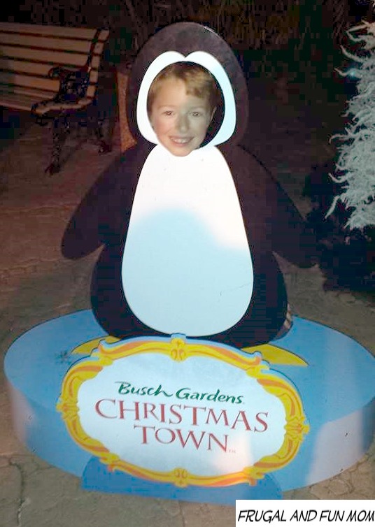 Being a Penguin at Christmas Town at Busch Gardens