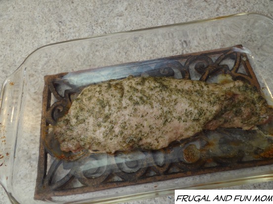 Cooked Pork Tenderloin with Dill Grapeseed Oil rub