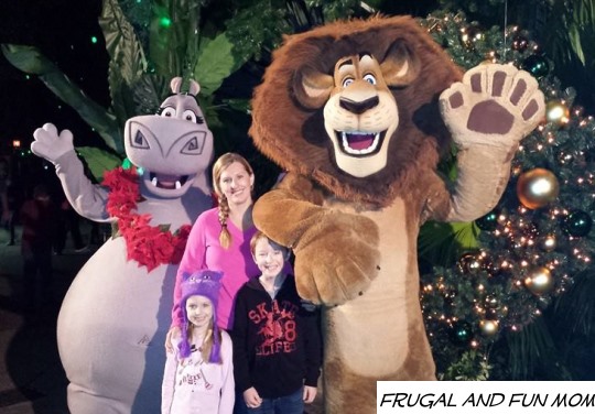 Meeting the cast of Madagascar Christmas Town at Busch Gardens