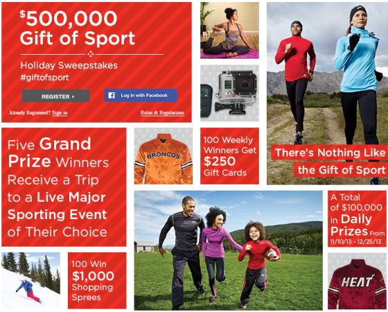 Sports Authority Sweepstakes Gift of Sport