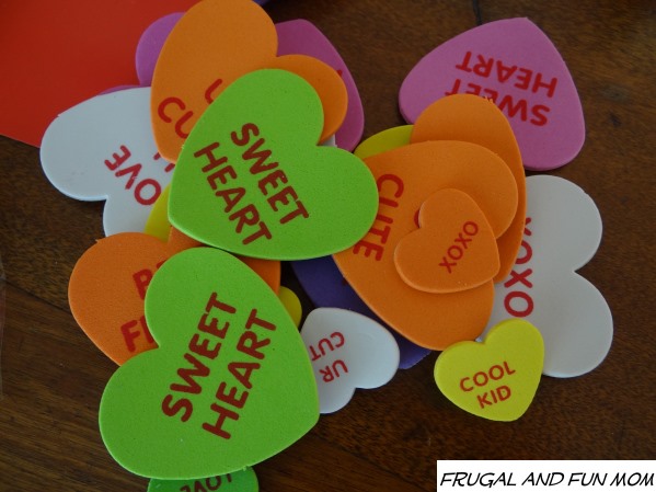Foam Conversation Hearts Stickers from  Oriental Trading