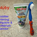 Nuby Toddler Training Toothpaste & Toothbrush Review and Giveaway! Great for Little Hands and Teeth!