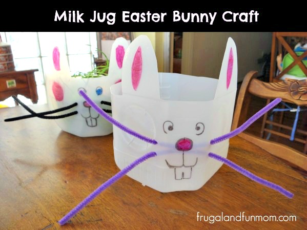Bunny-out-of-a-Milk-Jug Craft