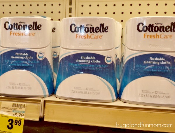 Cottonelle Flushable Cleansing Cloths at CVS on shelf