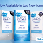 Secret Clinical Strength Now Available In Clear Gel and Invisible Solid! Plus $25 Walmart Gift Card Giveaway!