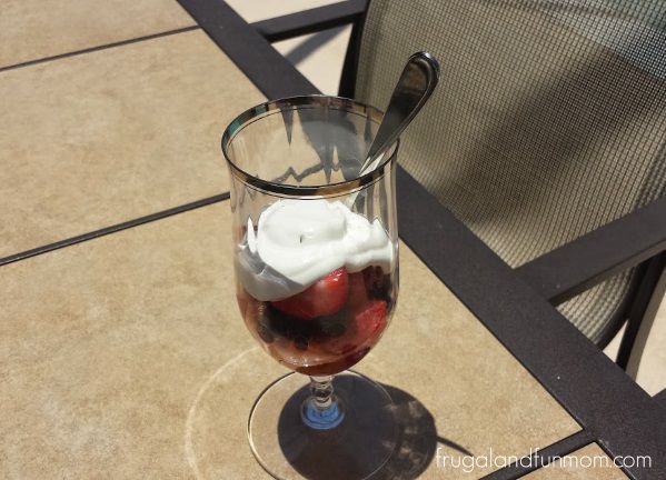 Sangria Sunday Poolside With Yellow Tail, Fruit, and Whipped Cream! #SangriaSunday
