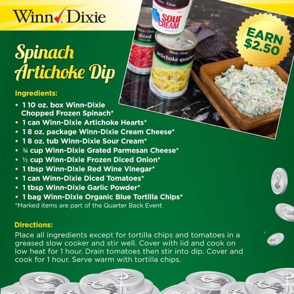 Winn Dixie Spinach Artichoke Dip Recipe