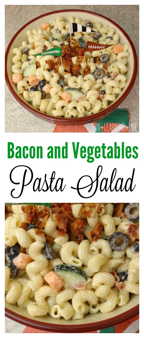 Bacon and Vegetables Pasta Salad 