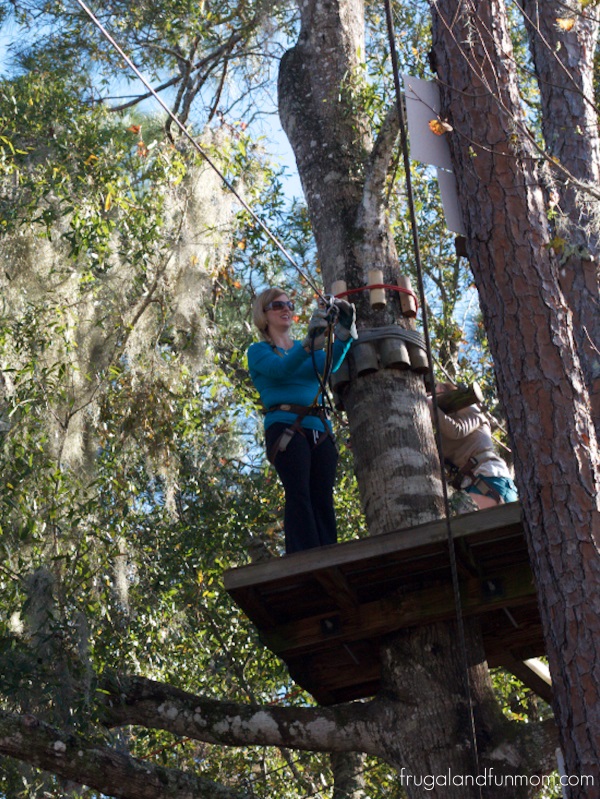 Zip Lining and Climbing a tree at Zoom Air in Orlando