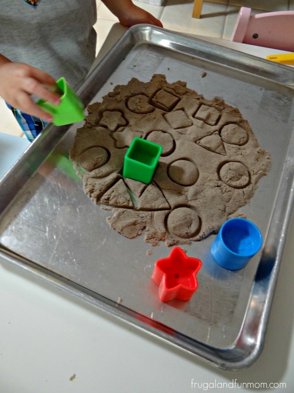 Teaching Shapes  Toddler Kinetic Sand