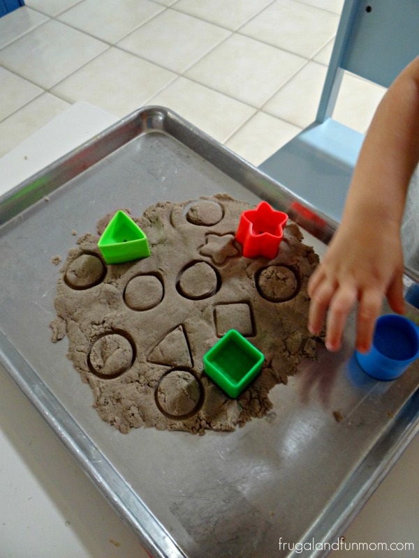 Teaching Shapes With Kinetic Sand!