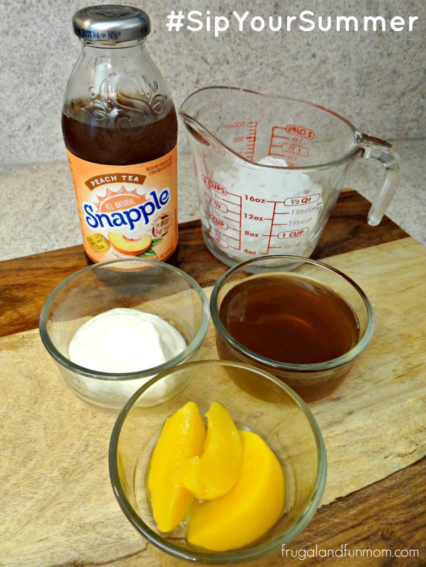 Ingredients for Peaches and Cream Slush