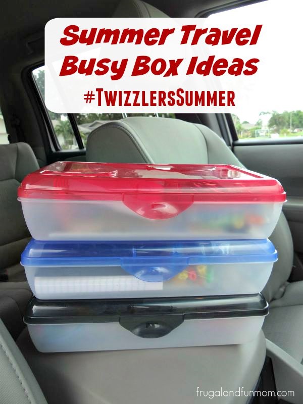 Summer Travel Busy Box Ideas! They Are Keeping My Children Entertained! #TwizzlersSummer #Ad
