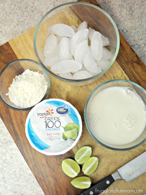 Key Lime and Coconut Smoothie Ingredients