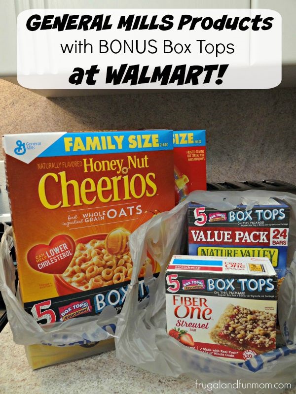 General Mills products with Bonus Box Tops for Education at Walmart