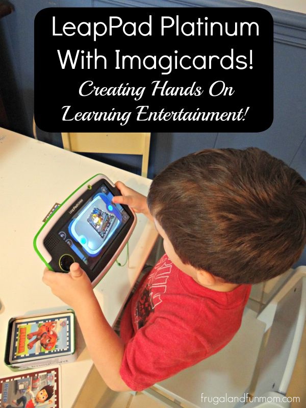 3 year old playing with Imagicards on the the Leappad Platinum