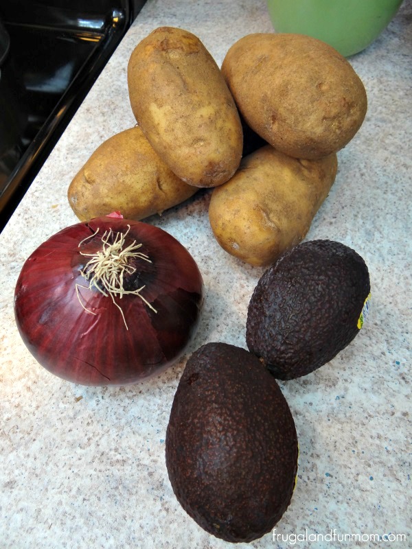 Ingredients for Avocado Potato Salad