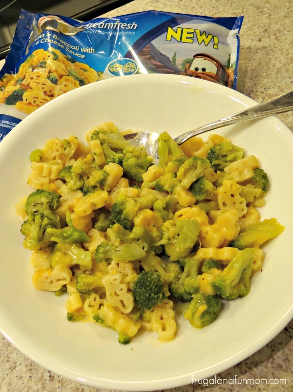 Pasta and Broccoli with Cheese Sauce Disney Birds Eye Steamfresh