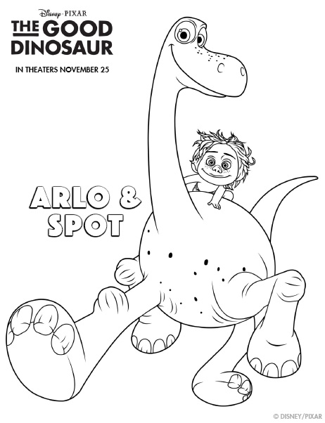 The Good Dinosaur Coloring sheet