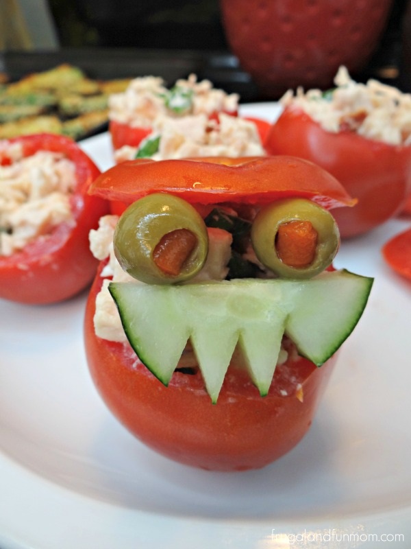 Tomato Monster with Chicken Salad