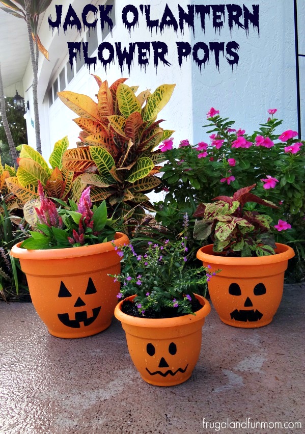 Jack-O-Lantern Halloween Planter