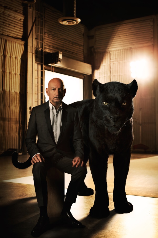 THE JUNGLE BOOK - Bagheera is a sleek panther who feels it's his duty to help the man-cub depart with dignity when it's time for him to leave his jungle home. "Bagheera is Mowgli’s adoptive parent," says Ben Kingsley, who lends his voice to Bagheera. "His role in Mowgli’s life is to educate, to protect and to guide. My Bagheera was military—he’s probably a colonel. He is instantly recognizable by the way he talks, how he acts and what his ethical code is." Photo by: Sarah Dunn. ©2016 Disney Enterprises, Inc. All Rights Reserved.
