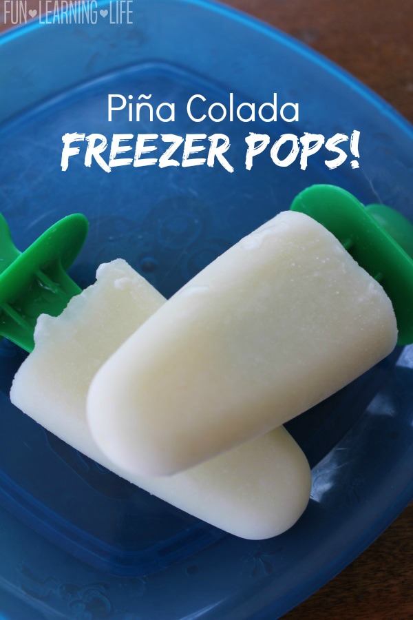 Pina Colada Freezer Pops for the entire family