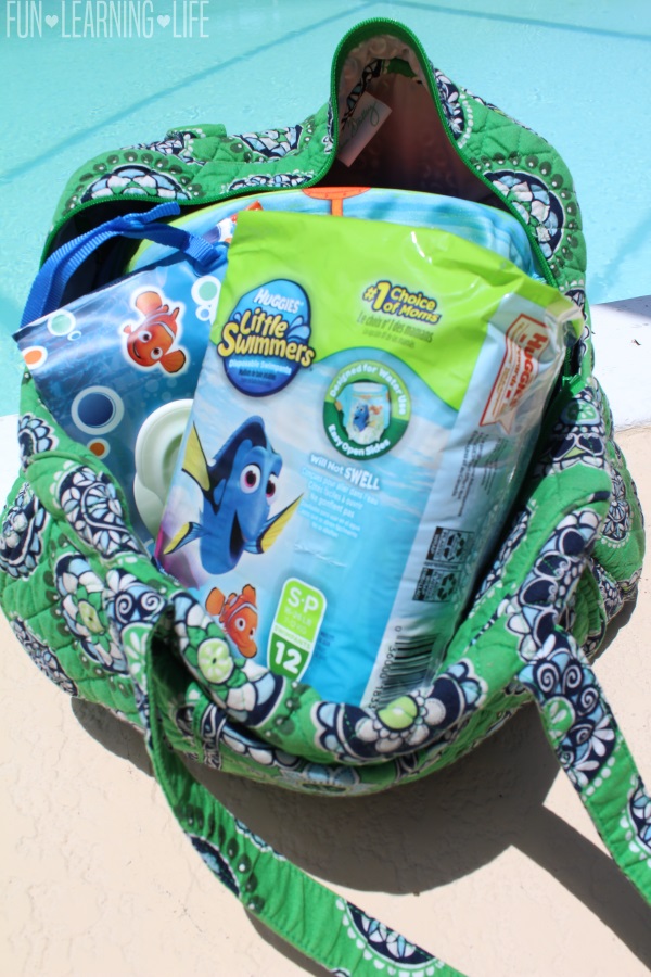 Diaper Bag ready for water activities