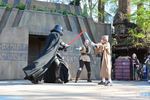 Trials of the Temple at Disney's Hollywood Studios facing Darth Vader