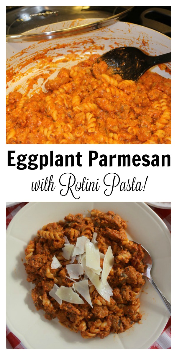 Eggplant Parmesan with Rotini Pasta 