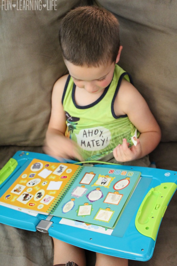 Using stickers in the LeapFrog LeapStart learning system