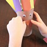 Can Turkey Craft With Lollipop Feathers for Thanksgiving!