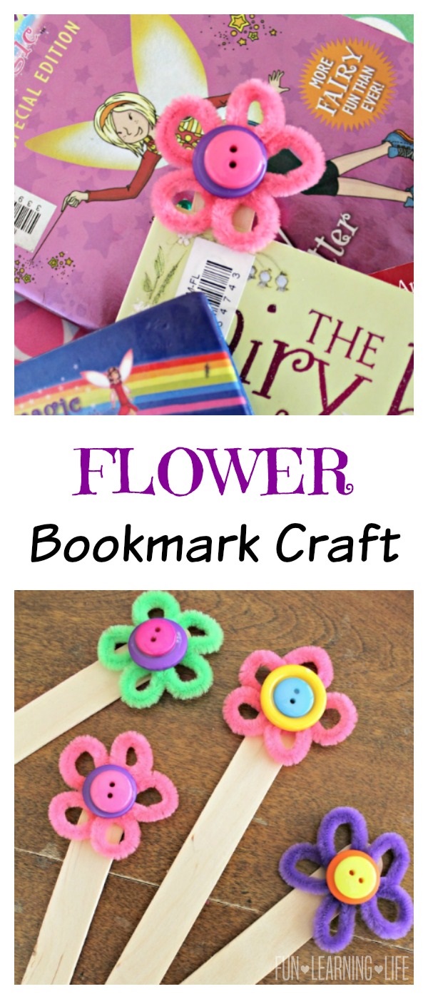 8 Pack Kids Arts and Crafts Baker Ross Flower Bookmark Kits Craft Mix & Match Book Mark Sets 