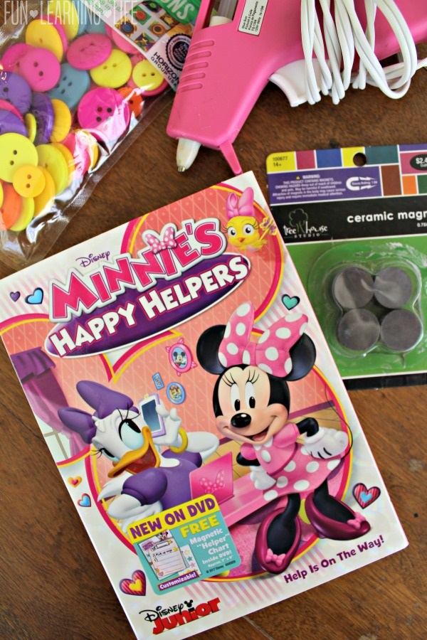 Minnie Mouse Ears Button Magnets