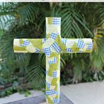 Decoupage Cross Craft Made From Recycled Materials!