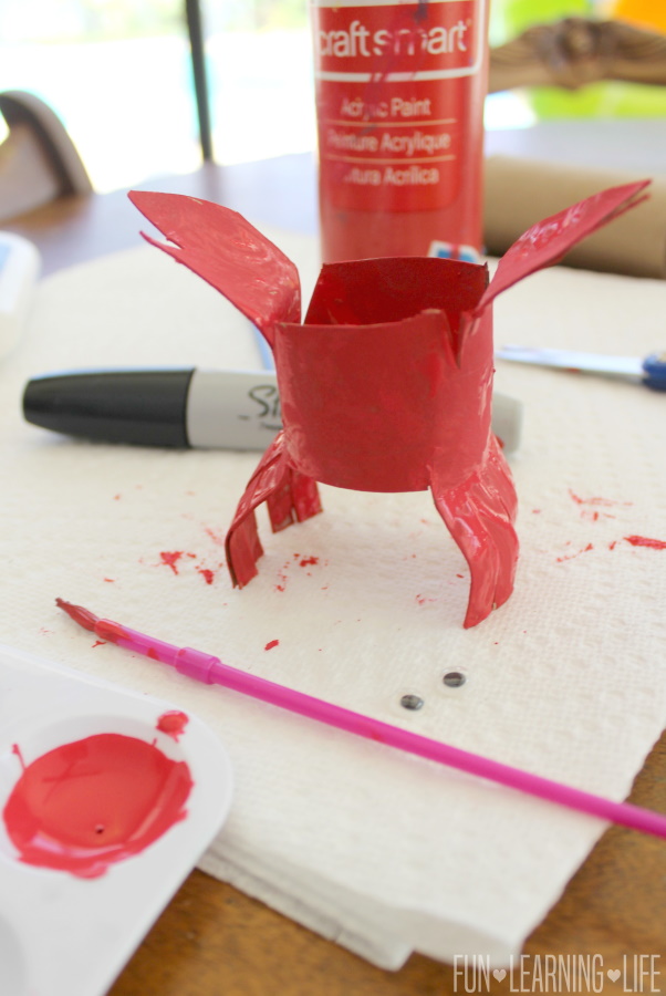 Toilet Paper Roll Crab Craft