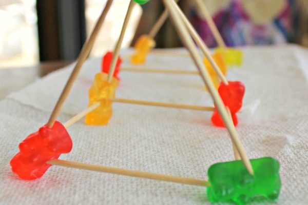 STEM Camp Idea – Gummy Bear Buildings With Toothpicks!