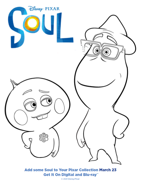 Disney Pixar Soul Coloring Page